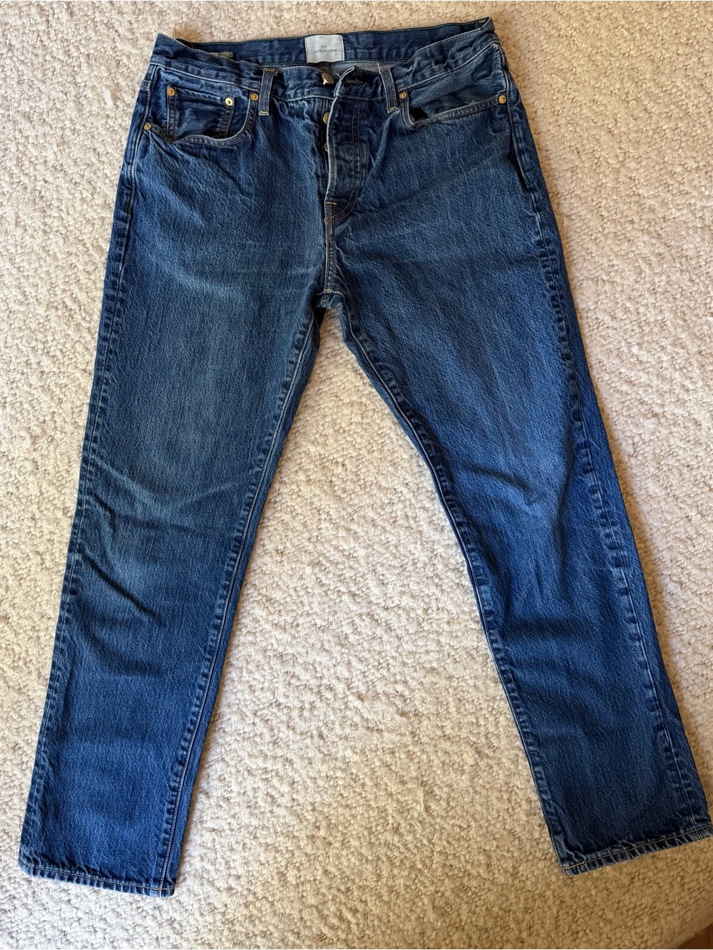 Sid Mashburn Men’s Straight-Leg Jeans in Deep Blue Wash